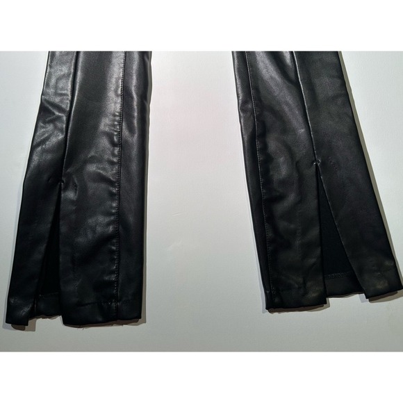 Abercrombie & Fitch The Skinny Ultra High Rise Black Faux Leather Pants Sz 24 - Picture 2 of 7
